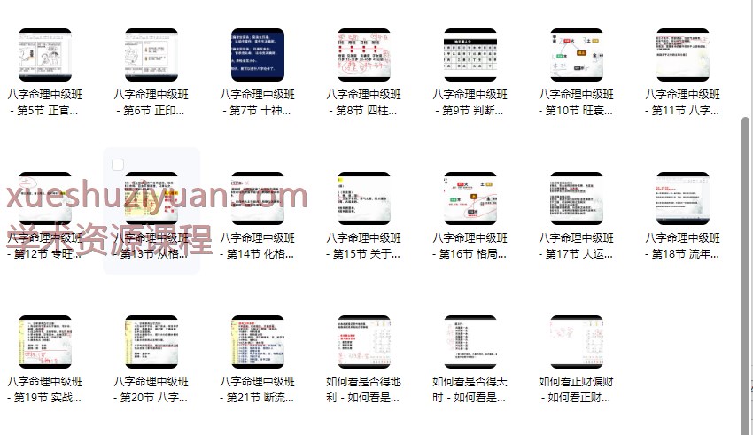 2509287 金霖老师《八字命理中级班》教学视频26集Y插图