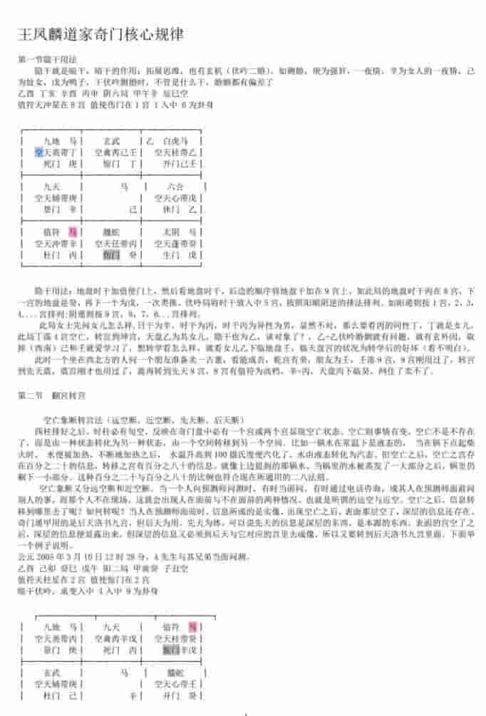 王凤麟道家奇门核心规律插图