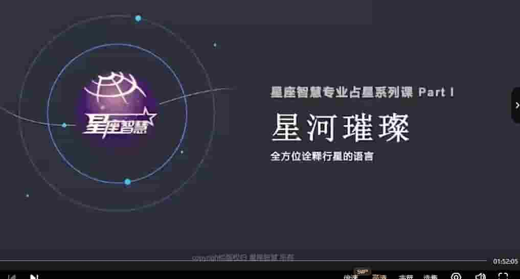 星座智慧专业占星课16集视频课程插图