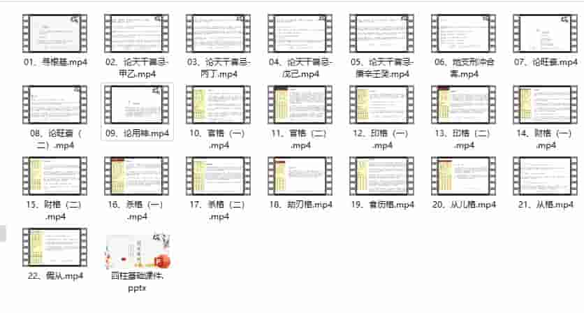 小鹿四柱基础视频22集+课件 百度网盘下载插图