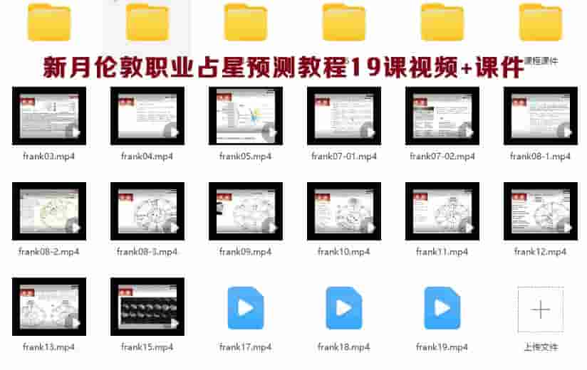 新月伦敦职业占星预测教程19课视频+课件插图